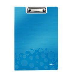 Leitz WOW Clipfolder with cover clipboard A4 Metal, Polyfoam Blue