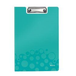 Leitz WOW Clipfolder with cover clipboard A4 Metal, Polyfoam Blue