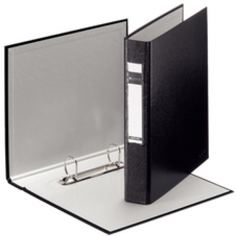 LEITZ Classeur à anneaux Standard, A5, noir, mécanisme à 2