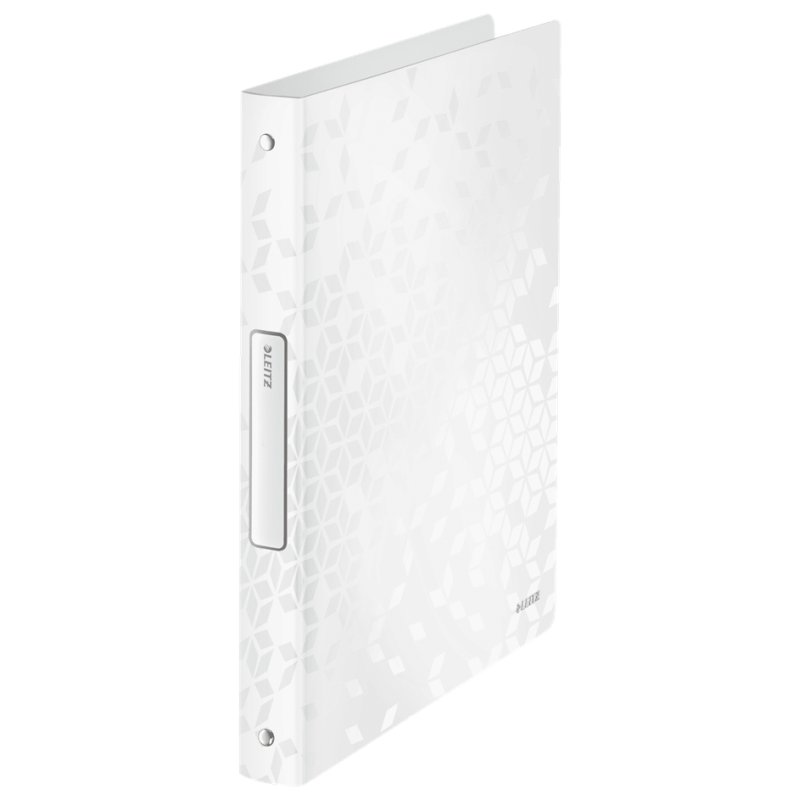 LEITZ Classeur à anneaux WOW, A4, PP, blanc métallisé