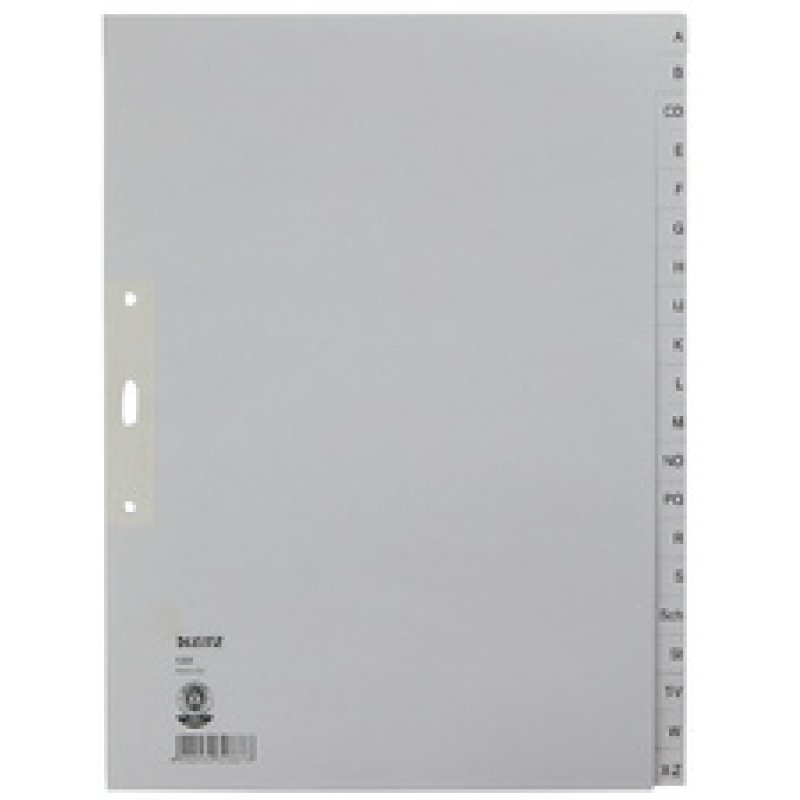 LEITZ Intercalaires en papier naturel, A-Z, A4 extra-large