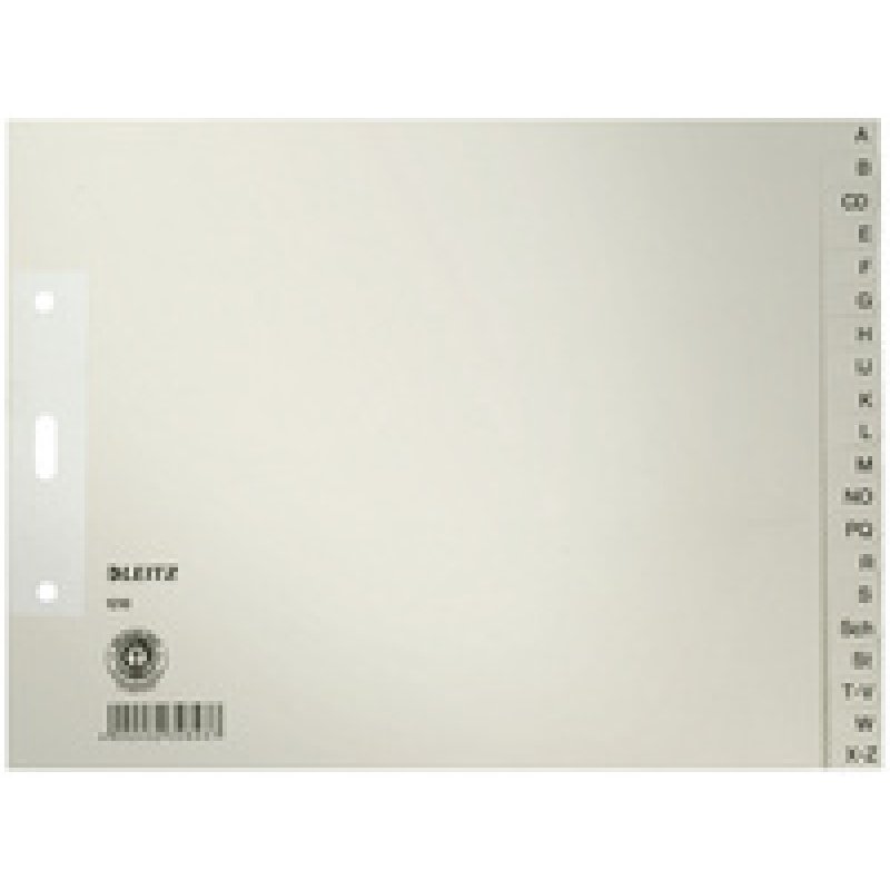 LEITZ Intercalaires en papier naturel, A-Z, A4 extra-large