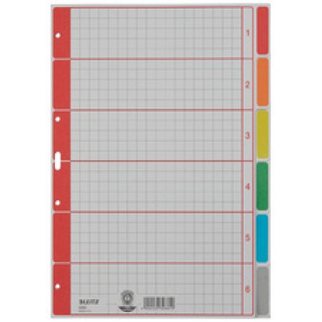 LEITZ Intercalaires en carton extra solide, blanc, A4, 10