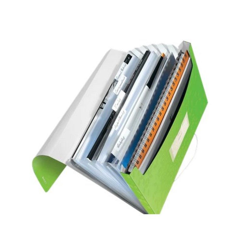 LEITZ Trieur ménager WOW, A4, PP, 6 compartiments, vert