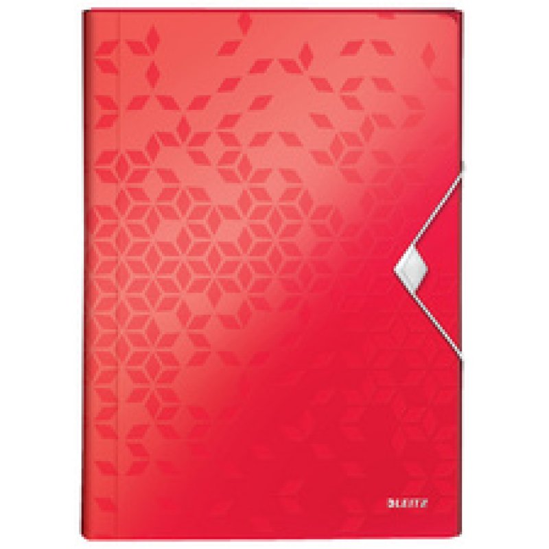 LEITZ Trieur ménager WOW, A4, PP, 6 compartiments, noir