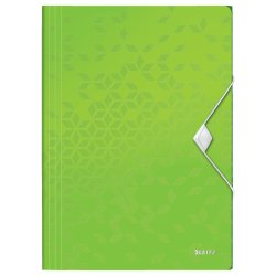 LEITZ Chemise à élastique WOW, A4, PP, vert métallisé