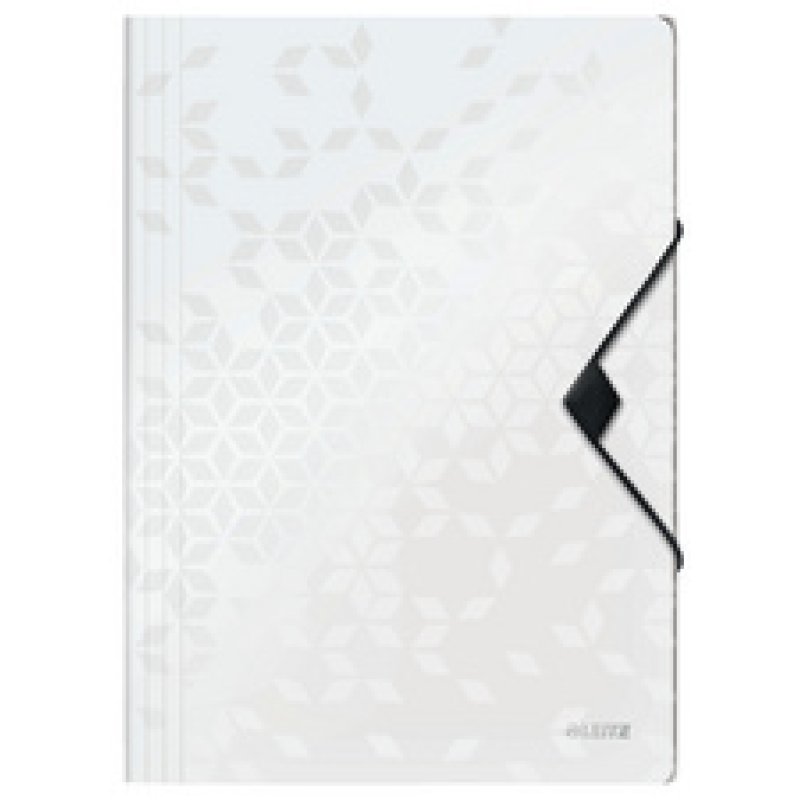 LEITZ Chemise à élastique WOW, A4, PP, noir métallisé