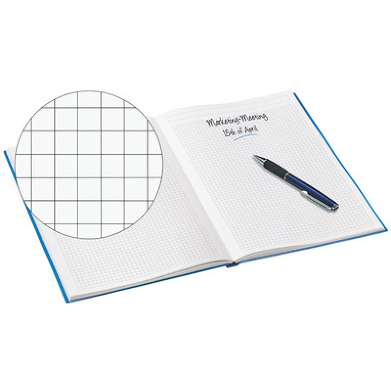 LEITZ Carnet WOW, format A4, quadrillé, bleu métallique
