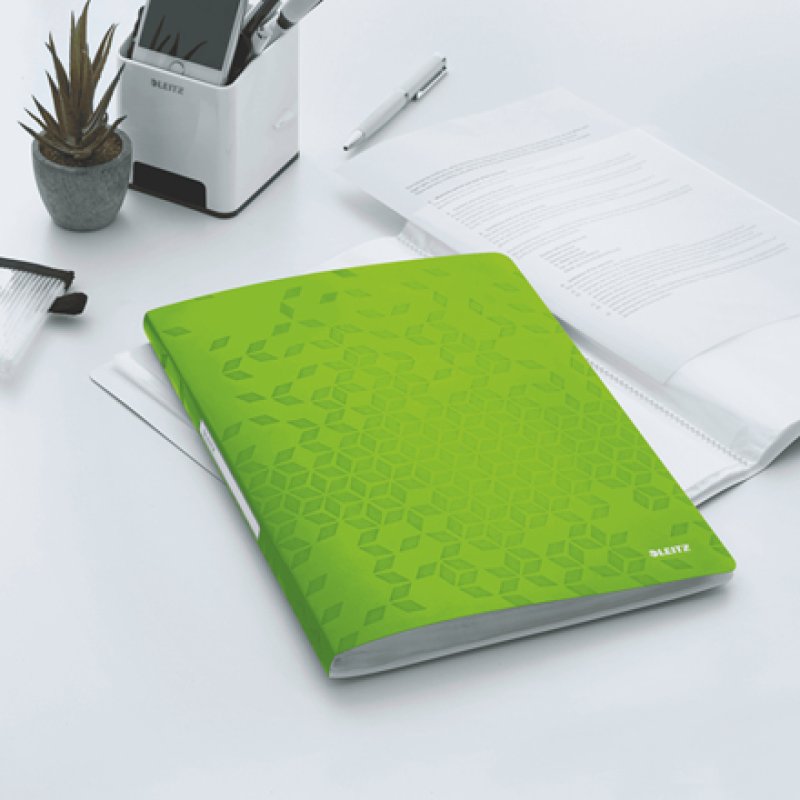 LEITZ Protège-documents WOW, A4, PP, 40 pochettes, vert