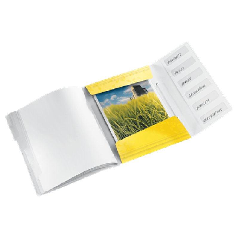 LEITZ Chemise de rangement WOW, A4, PP, jaune métallisé