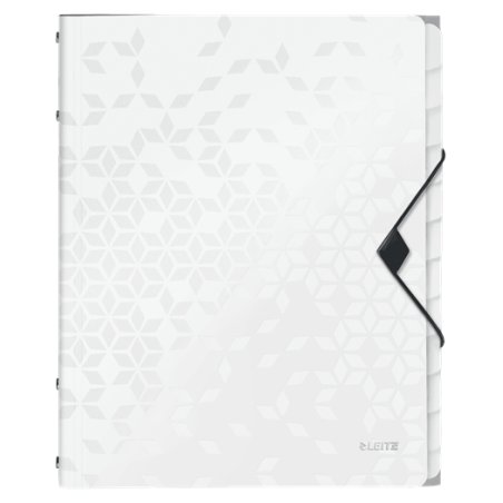 LEITZ Chemise de rangement WOW, A4, PP, blance métallisé
