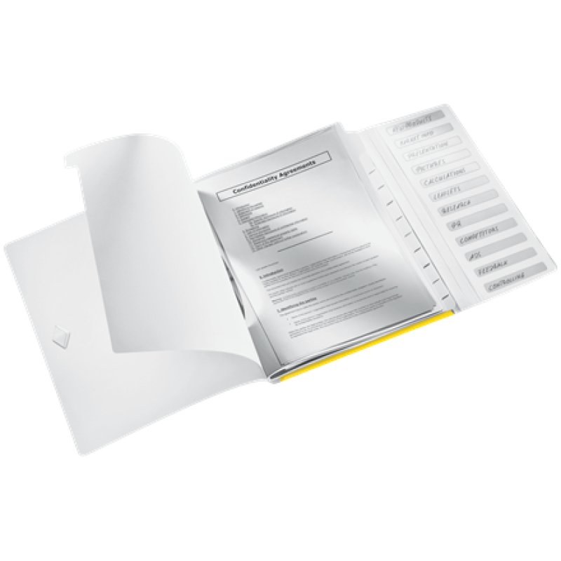 LEITZ Chemise de rangement WOW, A4, PP, jaune métallisé