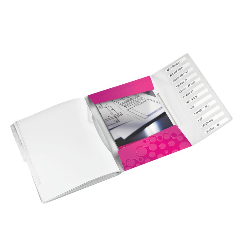 LEITZ Chemise de rangement WOW, A4, PP, rose métallisé