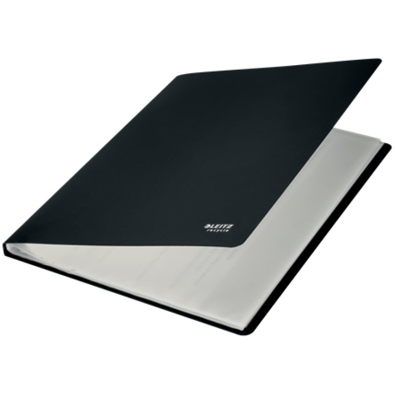 LEITZ Protège-documents Recycle, A4, PP, 40 pochettes, noir