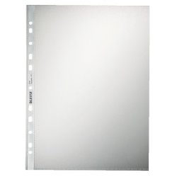 LEITZ pochette perforée, format A4, PP, grainé, 0,10 mm