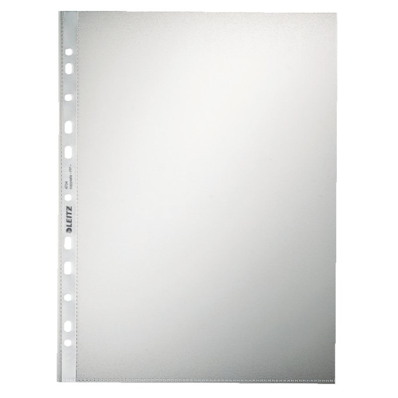 LEITZ pochette perforée, format A4, PP, grainé, 0,10 mm