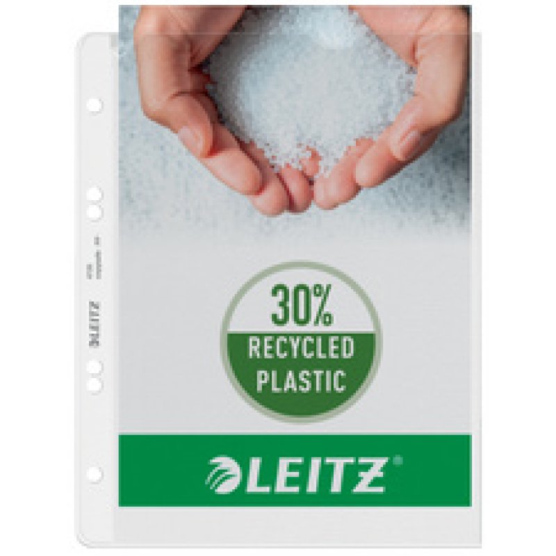 LEITZ Pochette perforée,format A5, PP, granuleux, 0,13 mm,