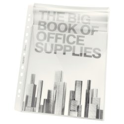 LEITZ Pochette perforée Maxi avec rabat, A4, PP, transparent