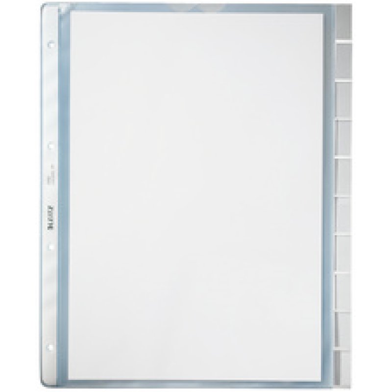 LEITZ Pochettes intercalaires, en blanc, A4, PP,10 touches
