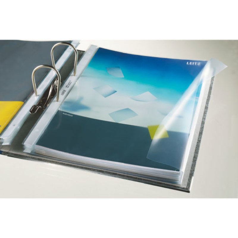 LEITZ Pochette perforée avec rabat, A4, PP, 0,12 mm