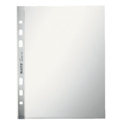 LEITZ pochette perforée, format A5, PP, transparent, 0,08 mm