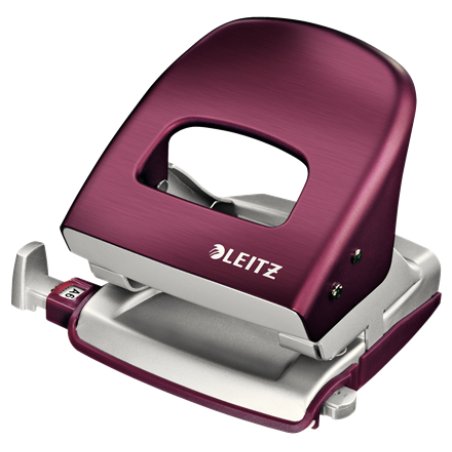 Leitz NeXXt 5006 perforateur papier 30 feuilles Rouge, Argent