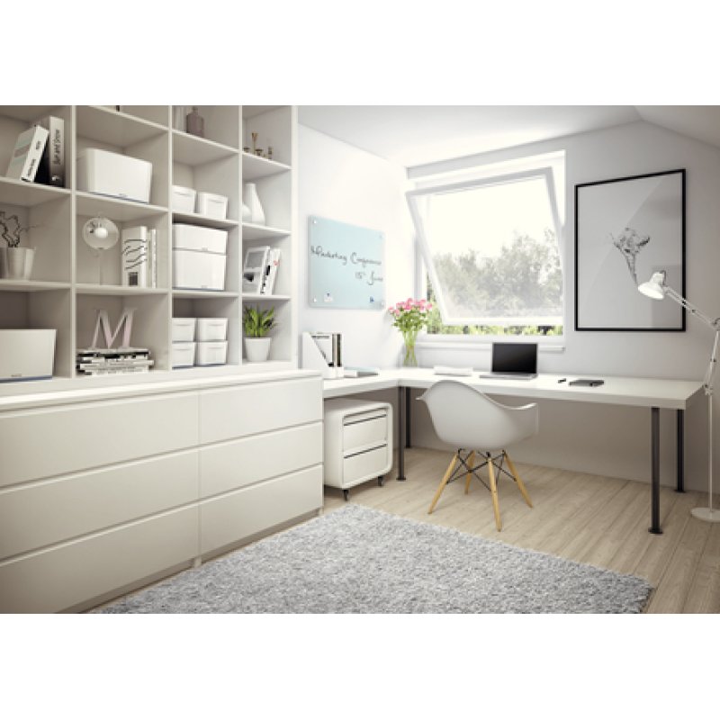 Esselte 5216-10-01 Boîte de rangement Rectangulaire Acrylonitrile-Butadiène-Styrène (ABS) Gris, Blanc