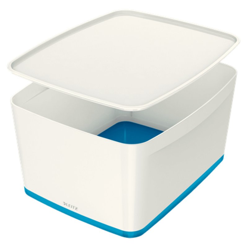 LEITZ Boîte de rangement My Box, 18 litres, blanc / bleu