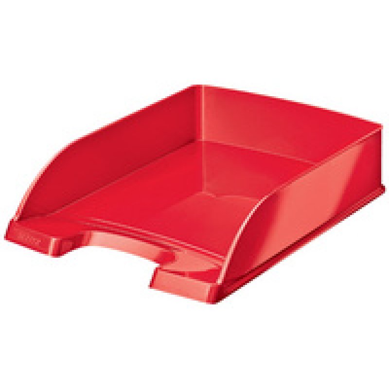 LEITZ Corbeille à courrier Plus WOW, A4, polystyrène, rouge