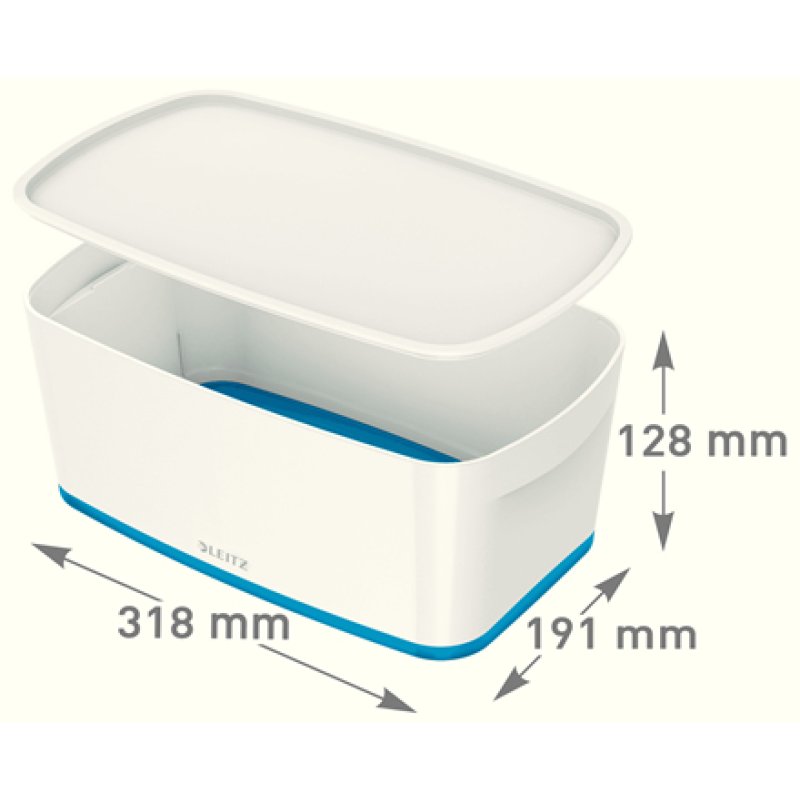 LEITZ Boîte de rangement My Box, 5 litres, blanc / bleu