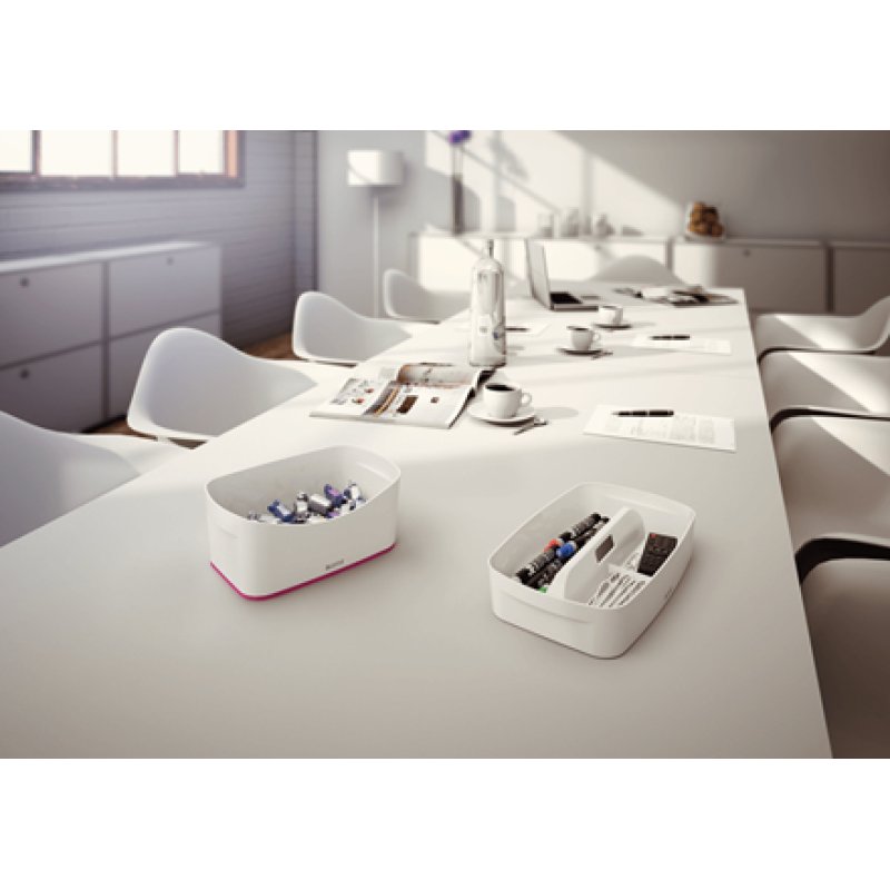 LEITZ Bac de rangement My Box, A5, blanc/rose