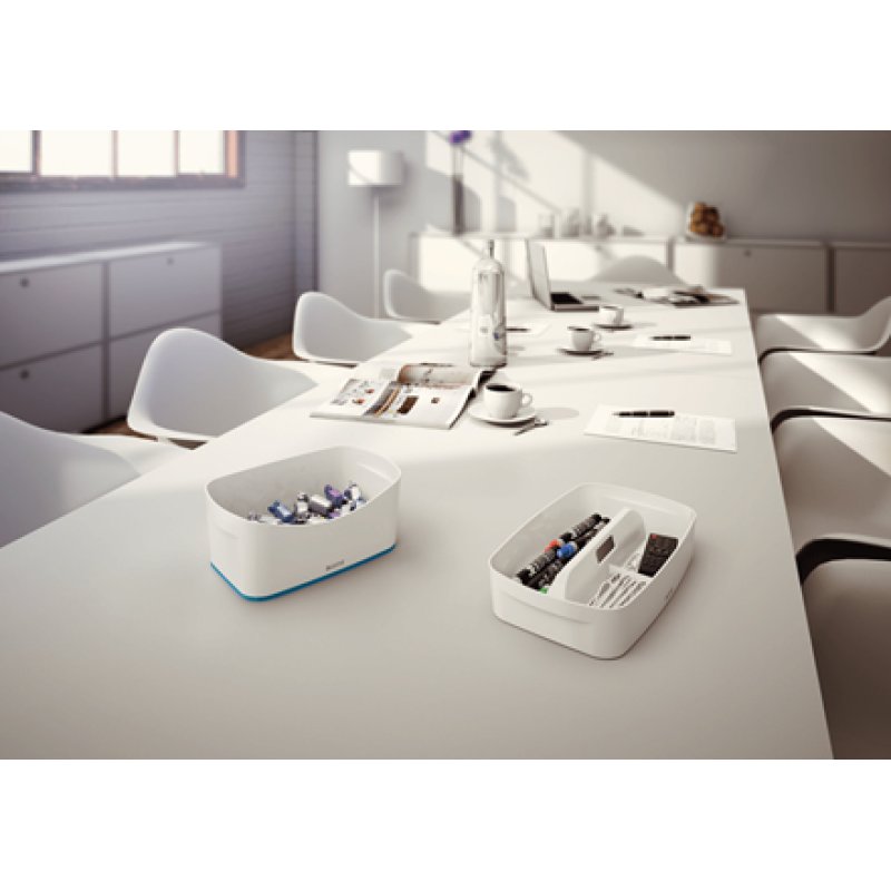 LEITZ Bac de rangement My Box, A5, blanc/bleu