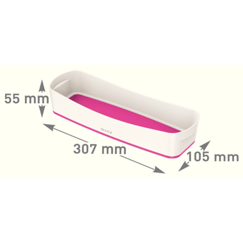 Esselte 5258-10-23 Compartiment de rangement Rectangulaire Acrylonitrile-Butadiène-Styrène (ABS) Rose, Blanc