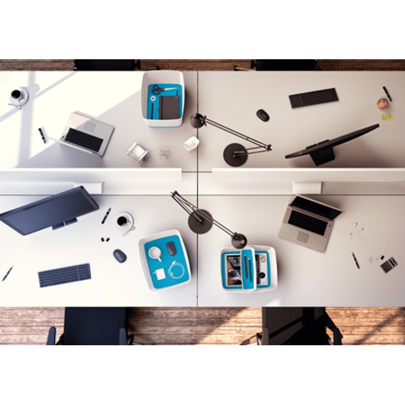 LEITZ Plumier My Box, long, blanc/bleu