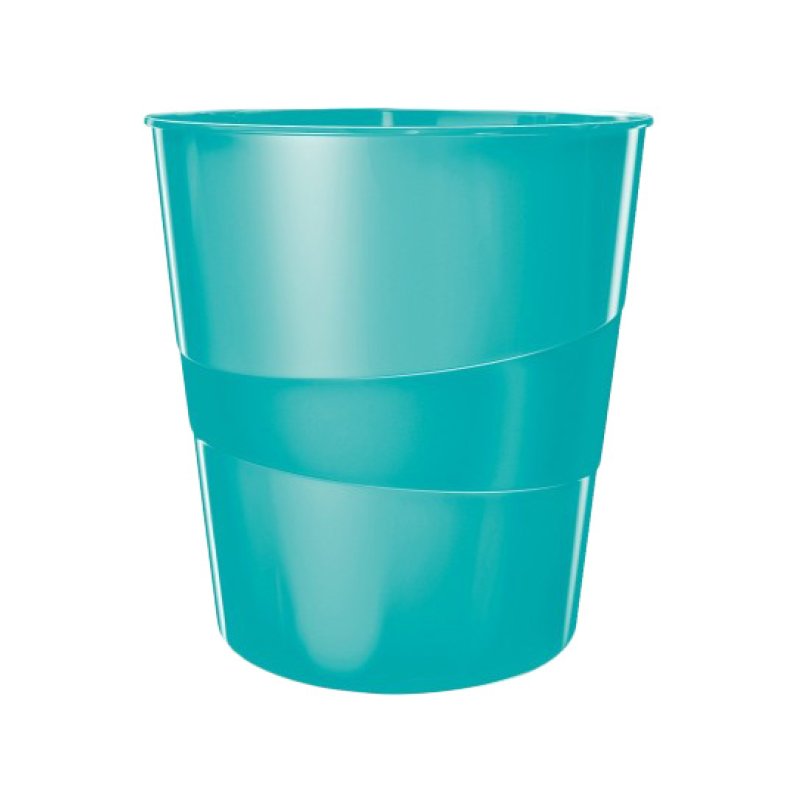 LEITZ Corbeille à papier WOW, plastique, 15 litres, menthe
