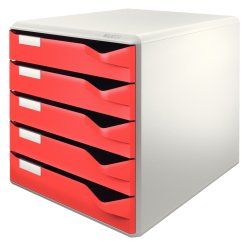 Leitz Post file storage box Red, Silver