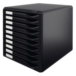LEITZ Module de classement formulaires, 10 tiroirs, noir