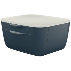 LEITZ Bloc de classement Cosy, 2 tiroirs, gris/gris clair