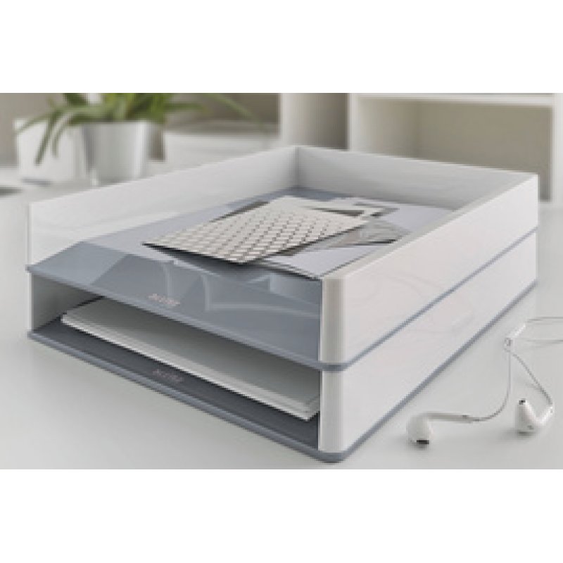 LEITZ Corbeille à courrier WOW Duo Colour, A4, rouge