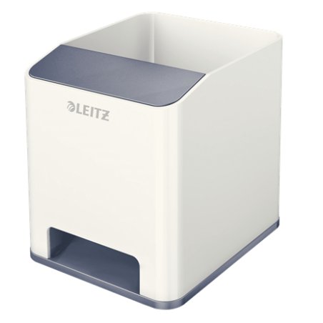 LEITZ Pot à crayons Sound WOW Duo Colour, blanc