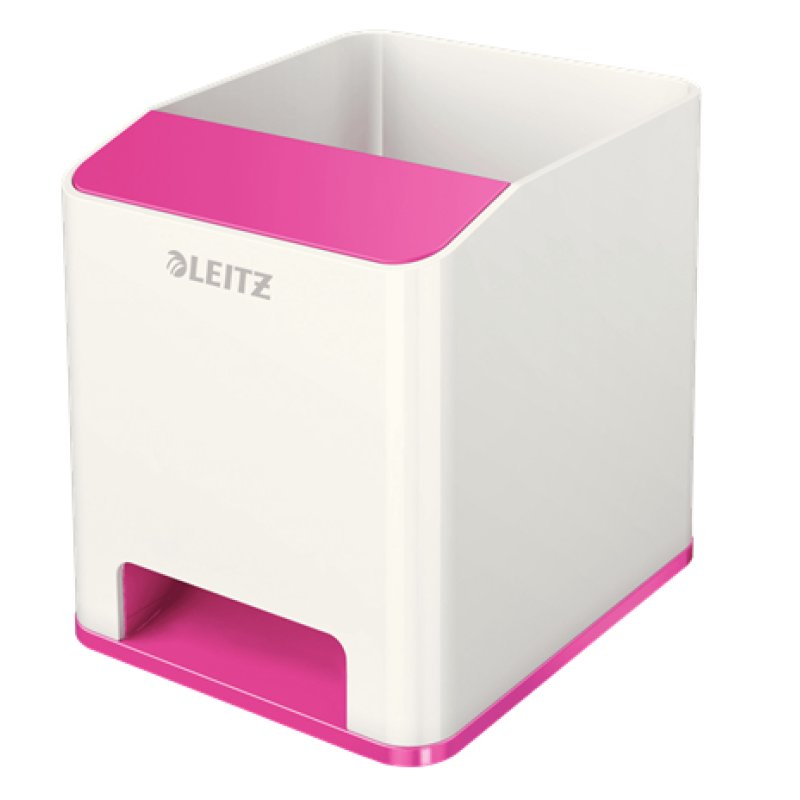 LEITZ Pot à crayons Sound WOW Duo Colour, rose