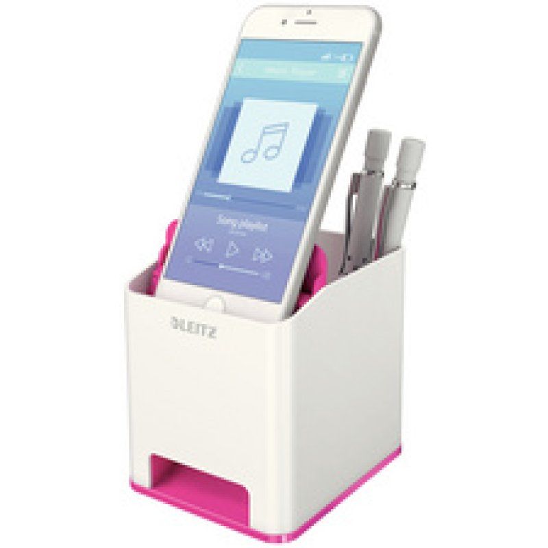 LEITZ Pot à crayons Sound WOW Duo Colour, noir