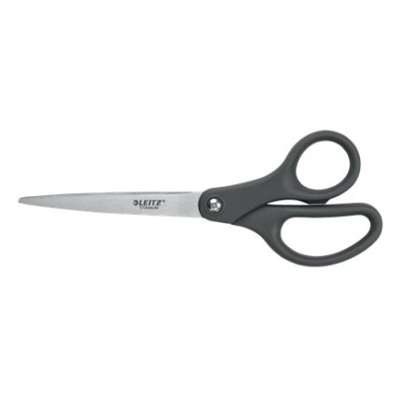 Leitz 54210089 stationery/craft scissors Office scissors Straight cut Grey, Satin steel