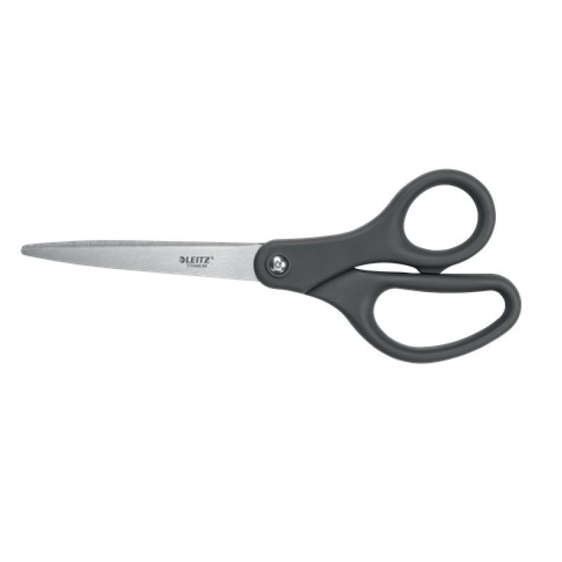 Leitz 54220089 stationery/craft scissors Office scissors Straight cut Grey, Stainless steel
