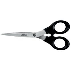 LEITZ Ciseaux, longueur: 165 mm, rond, noir