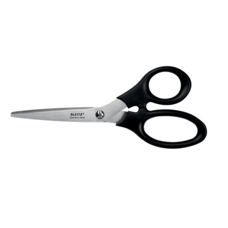 Leitz 54240095 stationery/craft scissors Office scissors Straight cut Black, Stainless steel