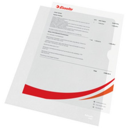 Esselte Pochettes coin Standard, A4, PP 0,12 mm, grainé