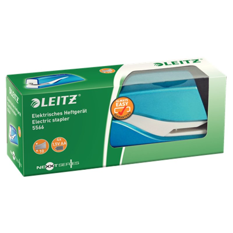 LEITZ Agrafeuse électrique WOW, bleu métallisé