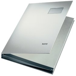 LEITZ parapheur, revêtement en PP, 20 compartiments, gris