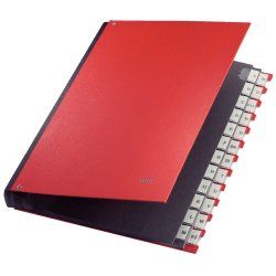 Leitz 59240025 trieur Rouge Carton, Polypropylène (PP) A4